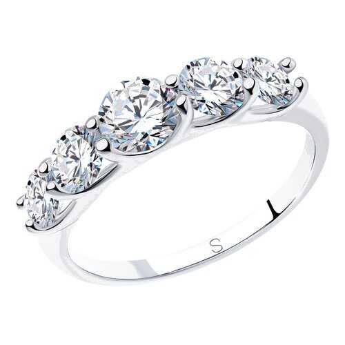Кольцо женское SOKOLOV из серебра со Swarovski Zirconia 89010041 р.17 в Линии Любви