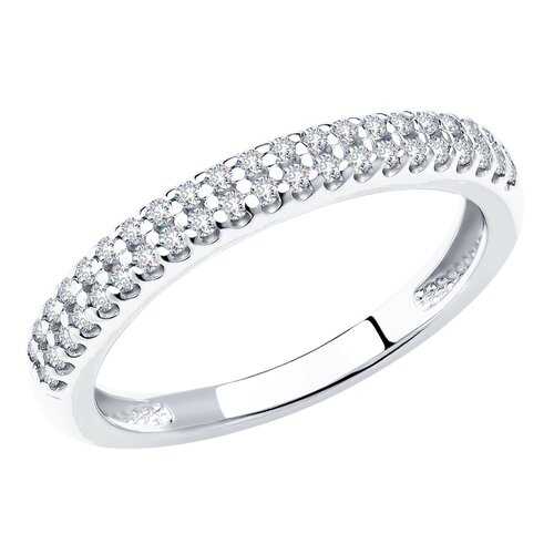 Серебряное кольцо женское с дорожкой фианитов SOKOLOV 94011536 р.19 в Линии Любви