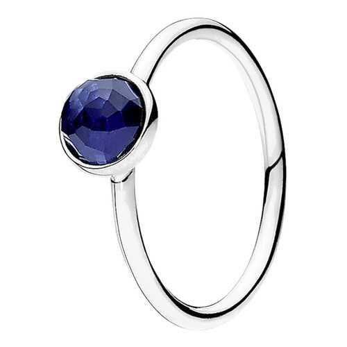 Кольцо женское Сияние классики PANDORA 191012SSA голубое р.17.5 в Линии Любви