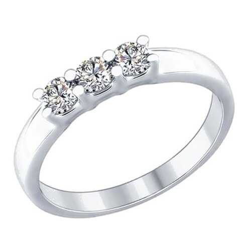 Кольцо женское SOKOLOV из серебра со Swarovski Zirconia 89010053 р.17.5 в Линии Любви