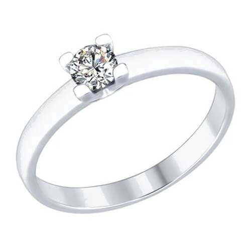 Кольцо женское SOKOLOV из серебра со Swarovski Zirconia 89010060 р.18 в Линии Любви