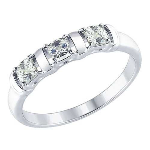 Кольцо женское SOKOLOV из серебра со Swarovski Zirconia 89010065 р.16.5 в Линии Любви