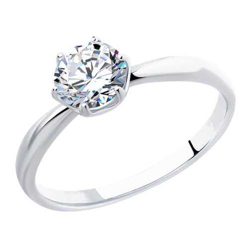 Кольцо женское SOKOLOV из серебра со Swarovski Zirconia 89010123 р.17 в Линии Любви