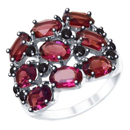 Кольцо женское SOKOLOV из серебра с кристаллами Swarovski и фианитами 94012683 р.17 в Линии Любви