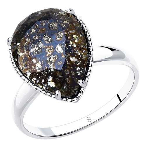 Кольцо женское SOKOLOV из серебра с кристаллом Swarovski 94012037 р.19 в Линии Любви