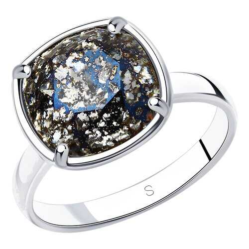 Кольцо женское SOKOLOV из серебра с кристаллом Swarovski 94012056 р.19 в Линии Любви