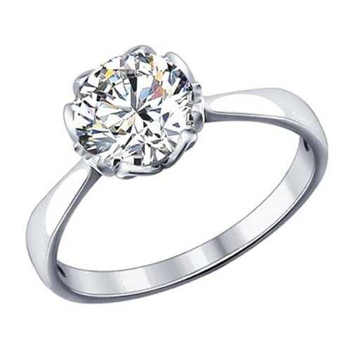 Кольцо женское SOKOLOV из серебра со Swarovski Zirconia 89010034 р.18.5 в Линии Любви