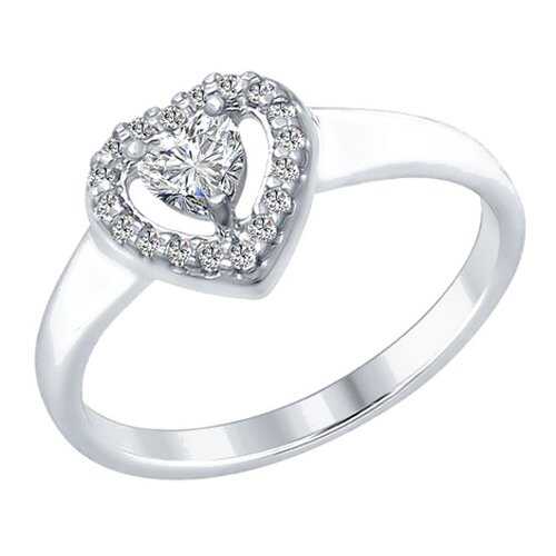 Кольцо женское SOKOLOV из серебра со Swarovski Zirconia 89010068 р.18.5 в Линии Любви
