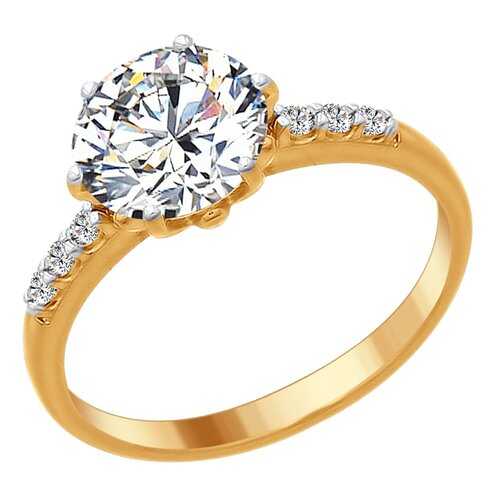 Кольцо женское SOKOLOV из серебра со Swarovski Zirconia 89010083 р.19 в Линии Любви