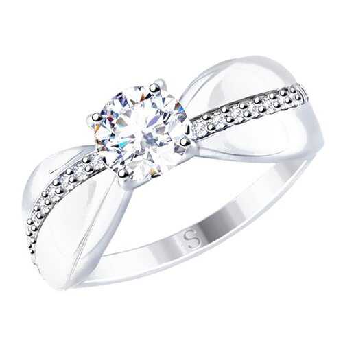 Кольцо женское SOKOLOV из серебра со Swarovski Zirconia 89010107 р.17 в Линии Любви