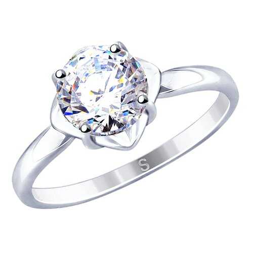 Кольцо женское SOKOLOV из серебра со Swarovski Zirconia 89010115 р.17.5 в Линии Любви