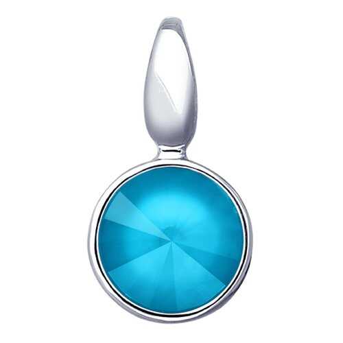 Подвеска SOKOLOV из серебра с голубым кристаллом Swarovski 94032073 в Линии Любви