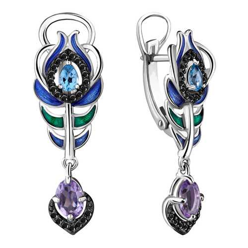 Серьги Aquamarine 4488130Ч.5 в Линии Любви