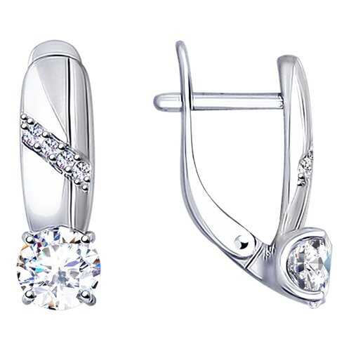 Серьги SOKOLOV из серебра со Swarovski Zirconia 89020100 в Линии Любви