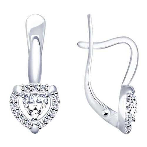 Серьги SOKOLOV из серебра со Swarovski Zirconia 89020102 в Линии Любви