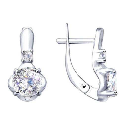 Серьги SOKOLOV из серебра со Swarovski Zirconia 89020111 в Линии Любви