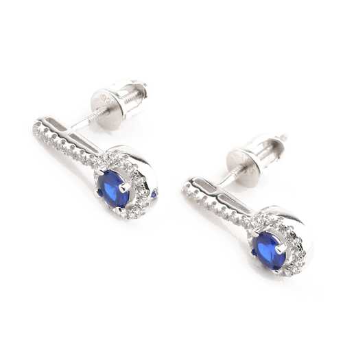 Серьги женские YOUKON VE 30144BL серебристые в Линии Любви