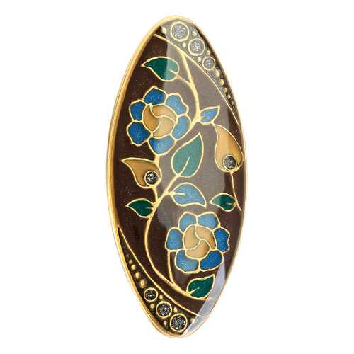 Брошь женская Clara Bijoux F77104 коричневая в Линии Любви