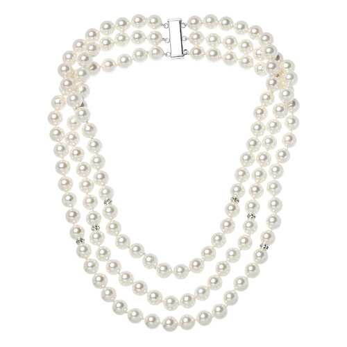 Бусы женские My-bijou 303-1028 белые в Линии Любви