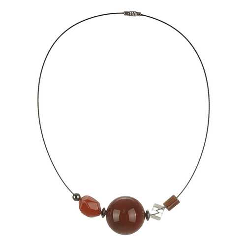 Бусы женские My-bijou 303-971 коричневые/прозрачные/серые в Линии Любви