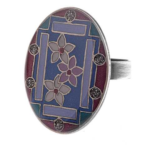 Кольцо женское Clara Bijoux K75801 фиолетовое в Линии Любви