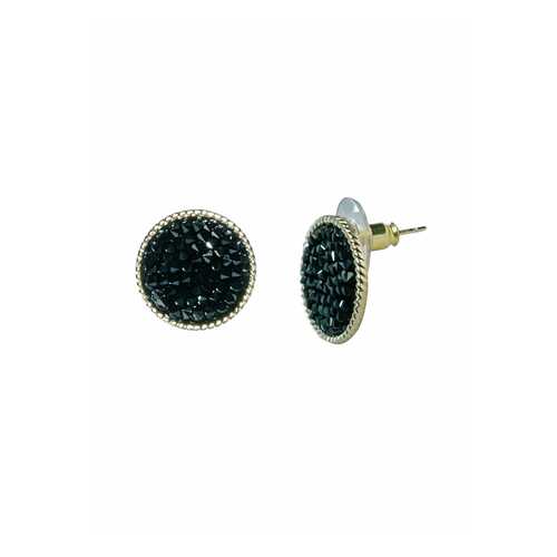 Серьги Corona style B005E1118394K002-BLACK в Линии Любви