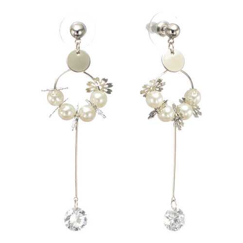 Серьги Corona Style B005E1124225 серебристые в Линии Любви