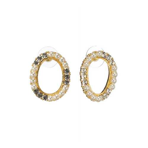 Серьги Corona Style B005E1126245 золотистые в Линии Любви