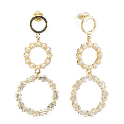 Серьги Corona Style B005E1128974 золотистые в Линии Любви