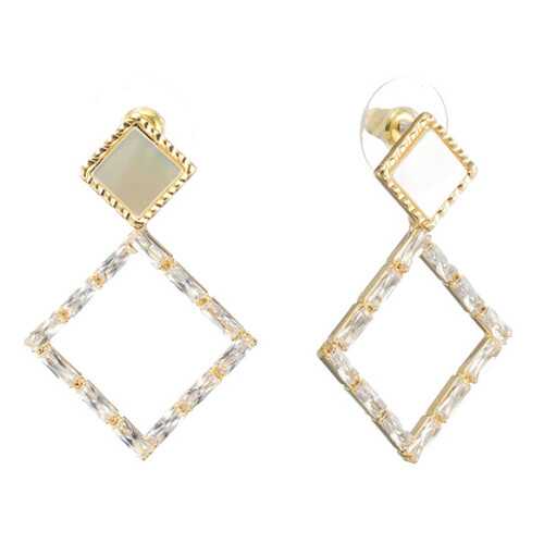 Серьги Corona Style B005E1129080 золотистые в Линии Любви