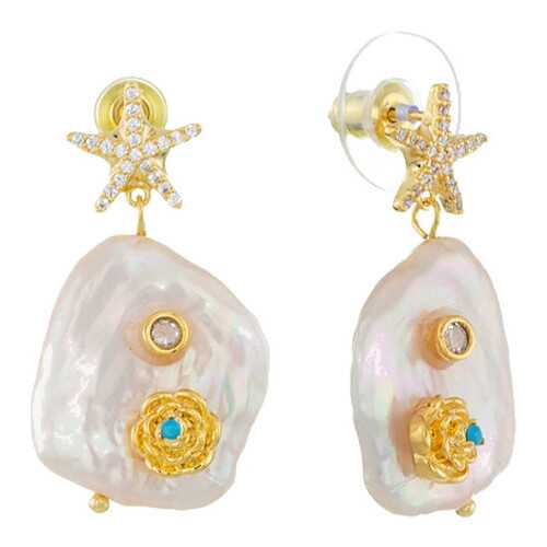 Серьги Corona Style B006E10864 золотистые в Линии Любви