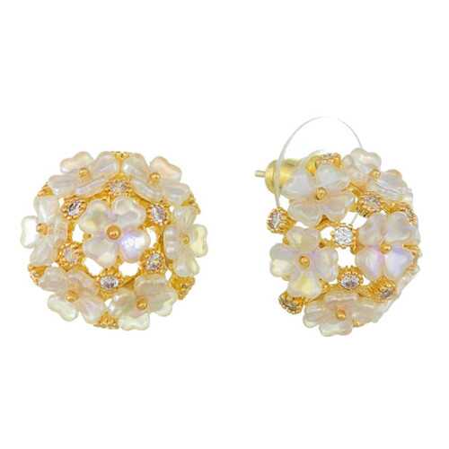 Серьги Corona Style B006E1871102 золотистые в Линии Любви