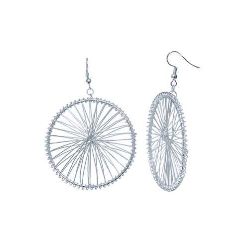 Серьги Corona style B006EEP03075-SILVER в Линии Любви