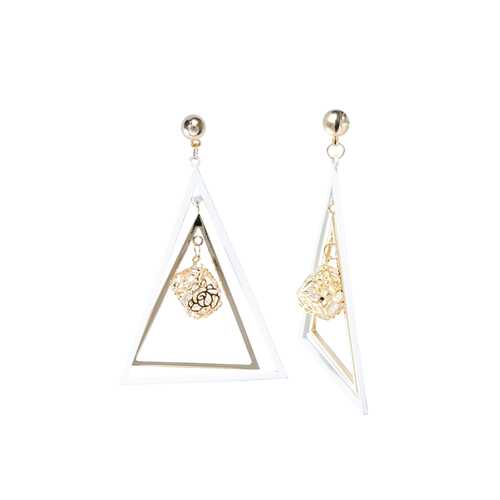 Серьги Corona style B006EEP03345-WHITE в Линии Любви