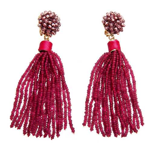 Серьги Jaffrey de Marenta ER802086 розовые, бордовые в Линии Любви