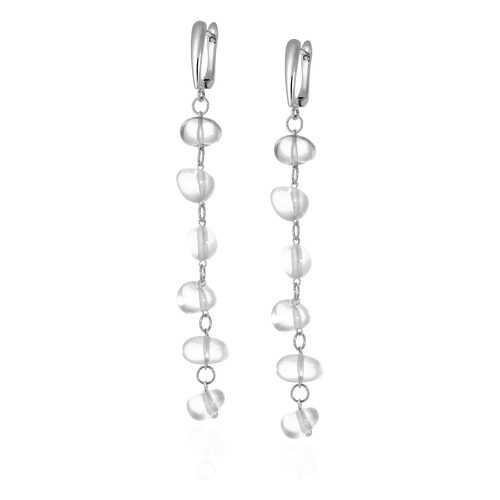 Серьги Lattrice 54666123 прозрачные в Линии Любви