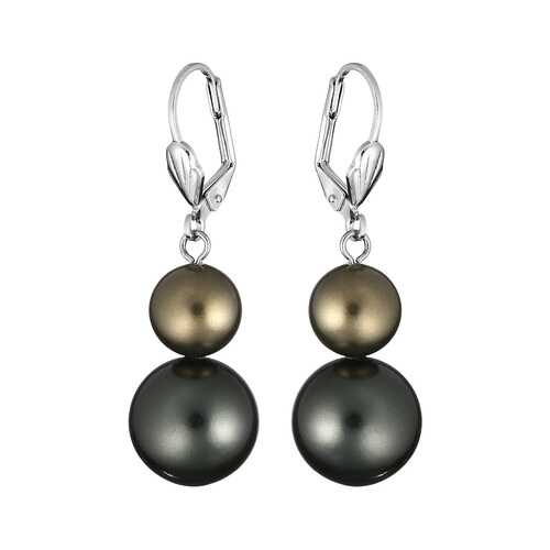 Серьги My-bijou Висюльки, 2 бусины майорка 4,5 см в Линии Любви