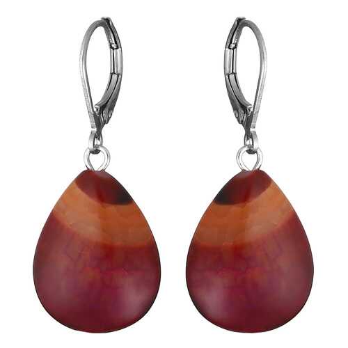 Серьги My-bijou Висюльки, агат бордовый микс 3,8 см в Линии Любви