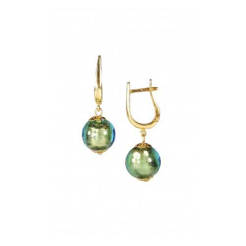 Серьги Perla Grande Oro 09030603 изумрудные в Линии Любви