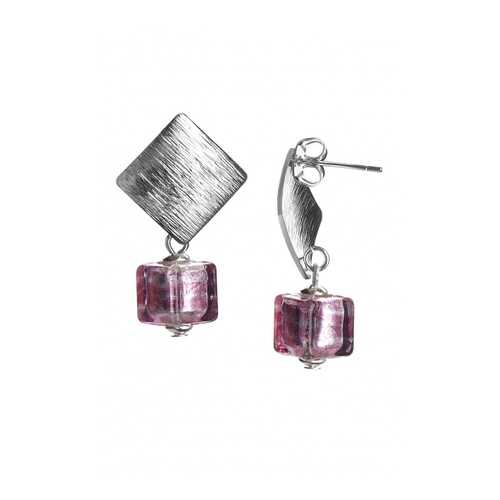 Серьги Perla Metallo Rombo 903061676004 фуксия в Линии Любви