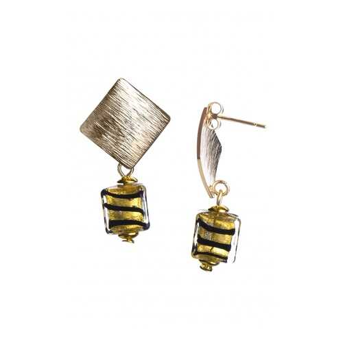 Серьги Perla Metallo Rombo Zebrato 09030616 золотистые в Линии Любви
