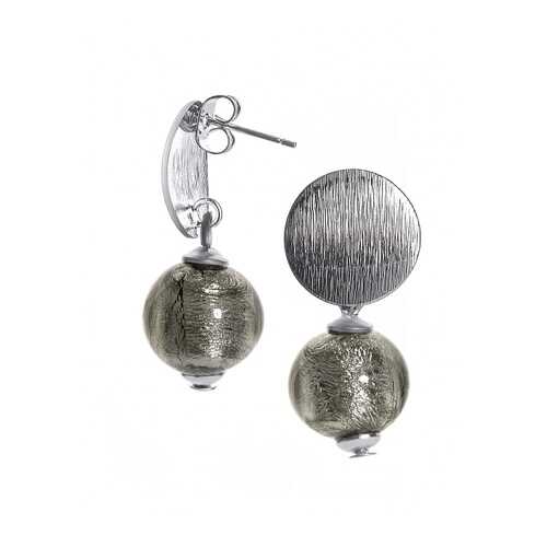 Серьги Perla Metallo Silver Rotondo 9030657088 серые в Линии Любви