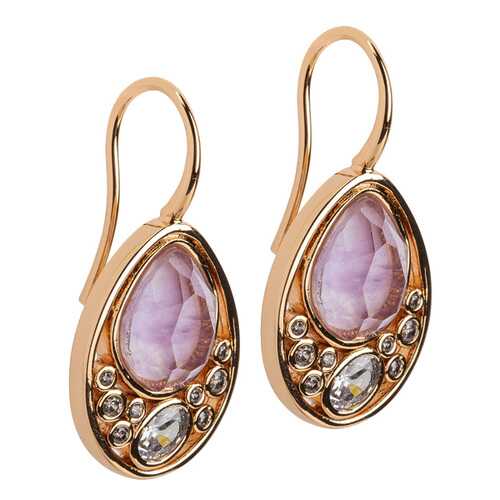 Серьги женские Fiore Luna 16A21EF002XU08 золотистые/фиолетовые в Линии Любви