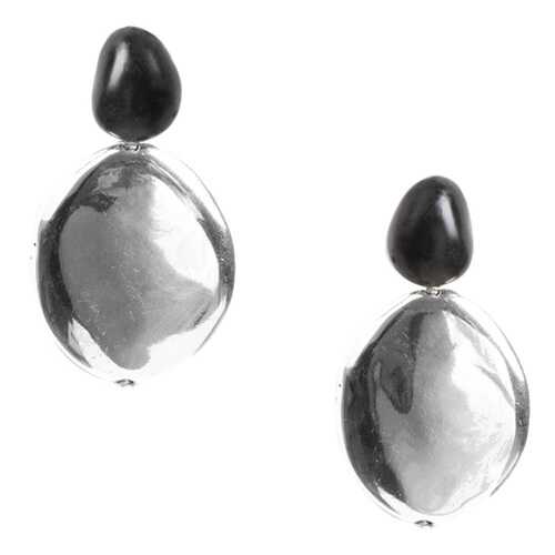 Серьги женские ORI TAO OT-12-29043 серебристые/черные в Линии Любви