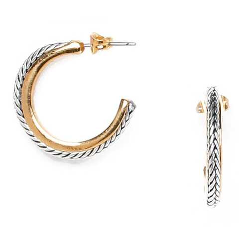 Серьги женские ORI TAO OT-12-29285 серебристые/золотистые в Линии Любви