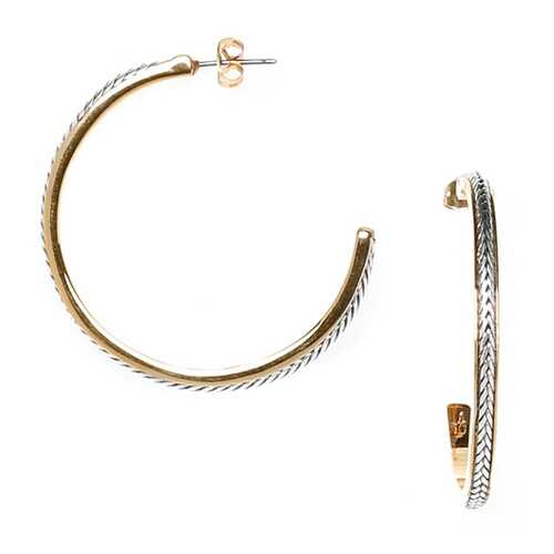 Серьги женские ORI TAO OT-12-29293 серебристые/золотистые в Линии Любви