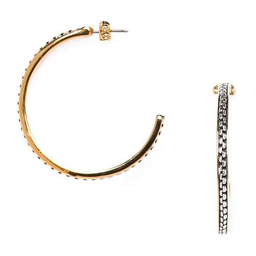 Серьги женские ORI TAO OT-12-29294 серебристые/золотистые в Линии Любви